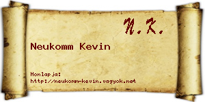 Neukomm Kevin névjegykártya